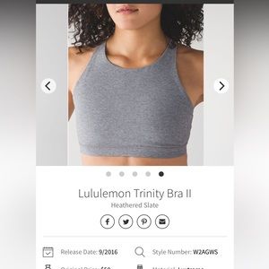 Lululemon Athletica Heathered Slate Sports Bra